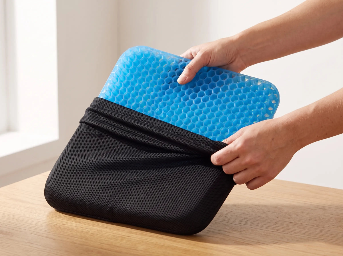 Washable Gel Seat Cushion Summer Breathable Honeycomb Design For Pressure Relief Back Tailbone Pain Home&Office Wheelchair Cars